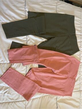 wild fable High-Waist Leggings in Olive Green & Rose